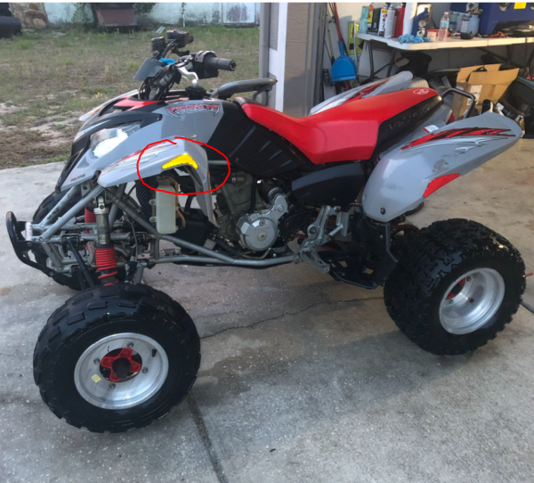 Predator 500 Front Cowl Reflective Stickers Amber